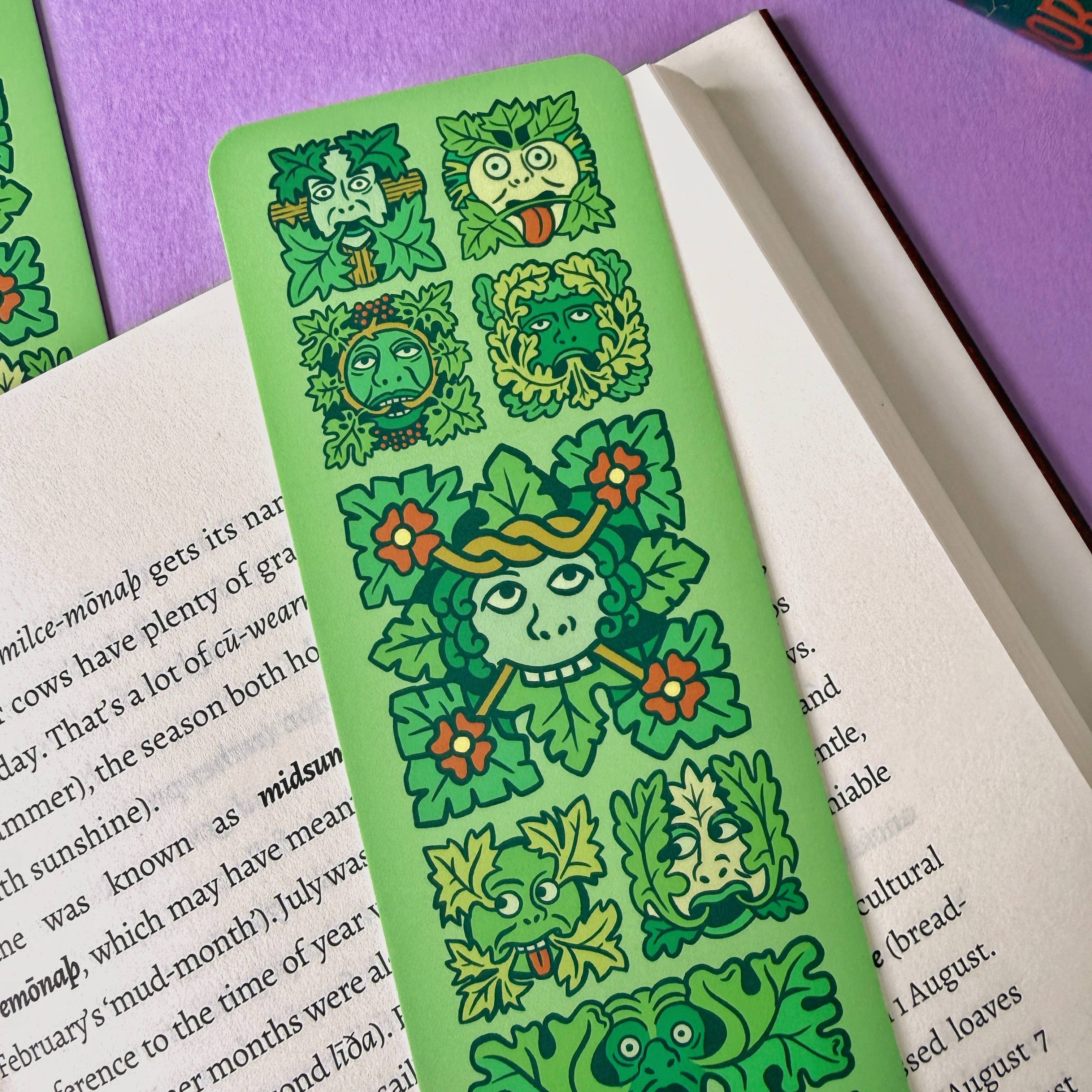 Green Man Folklore Bookmark | Stacey McEvoy Caunt